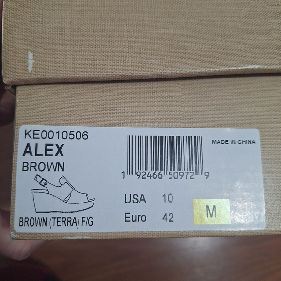 Kork-Ease Alex Boho Leather Wedge Platform Sandals Brown Comfort Slingback Sz 10 - Picture 4 of 12